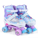 Kids Roller Skates for Toddlers Ages 7-9 with 4 Light up Wheels