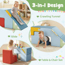 Kids Soft Foam Blocks with Velvet Covers Convertible Table and Chair Set