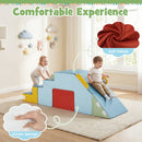 Kids Soft Foam Blocks with Velvet Covers Convertible Table and Chair Set