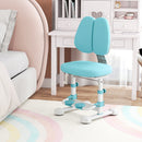 Kids Study Chair with Adjustable Double Backrest and Footrest