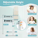 Height Adjustable Kids Study Desk with Tilt Desktop