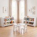 Kids Storage Organizer with Rolling Drawers & Bookshelf