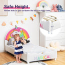 Children Twin Size Upholstered Platform Single Bed
