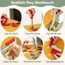 Kids Wooden Toy Workbench with Storage Space and Blackboard
