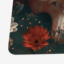 Macabre Skull and Flowers Playmat