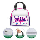 Kids Drawing Custom Insulated Lunch Tote Bag | Upload Their Artwork, Choose Your Colors | Personalized Back to School Gift