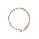 10K Yellow Gold 1 1/2 Cttw Lab Grown Diamond Bezel Link Bracelet