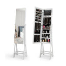 LED Jewelry Cabinet Armoire Organizer with Bevel Edge Mirror