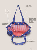 Miffy Flower Fields Super Be large Diaper Bag Duffel - Blue & Orange