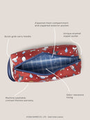 Hello Kitty® × JuJuBe Varsity Be Dapper Toiletry Cosmetic Bag – Red and Navy