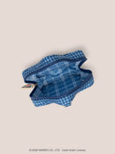 Hello Kitty® ×JuJuBe Varsity Star Mini Bag Clip-on Pouch Accessory – Dark Blue Houndstooth Featuring Pompompurin
