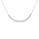 14K White Gold Lab Grown Diamond 5.0 Cttw Emerald Cut Station Necklace