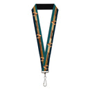 Lanyard - 1.0" - AQUAMAN 2017 Icon Scales Stripe Blues Golds