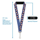 Lanyard - 1.0" - The Apothecary Diaries Chibi Jinshi Flip Pose Blue