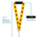 Lanyard - 1.0" - Reverse Flash Logo Golden Yellow Black Red