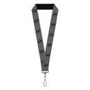 Lanyard - 1.0" - Reverse Flash Logo Gray Black