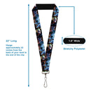 Lanyard - 1.0" - Arkham City Harley Quinn Pose & Joker Face