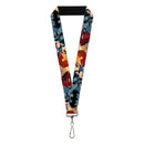 Lanyard - 1.0" - DC Comics Trinity Group-Batman Wonder Woman Superman Pose Logos