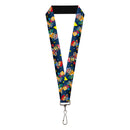 Lanyard - 1.0" - Rocket Power 4-Character Action Poses/Shapes Cool Gray/Multi Color