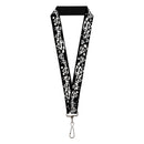 Lanyard - 1.0" - Superman Shield Splatter Black White