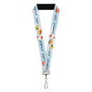 Lanyard - 1.0" - GILMORE GIRLS Luke's Coffee Shop Icons and Script Blue