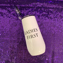 Ladies First Champagne Tumbler with Fliptop Lid | Stainless Steel Insulated Flute