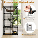 4-Tier Cat Cage with Skylight and Hammock for 1-4 Cats