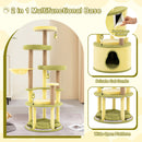 Large Avocado Cat Tree Multi-level Cat Tower with Private Condo-Green