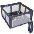 Large Baby Playpen BPA-Free Foldable Toddlers Safety Fence Play Yard-Dark Grey