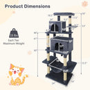Large Cat Tree for Indoor Cats 70" Tall Cat Tower