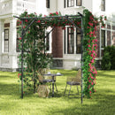Large Garden Arch Trellis for Climbing Plants Outdoor Grape Vine Support-Black