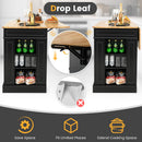 Kitchen Island with Storage and 3-Level Adjustable Shelves