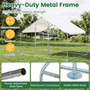 Large Metal Chicken Coop 9.8 x 6.7 Ft with Waterproof Cover