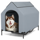 Large/Middle/Small Outdoor Elevated Pet House with Ventilated Windows