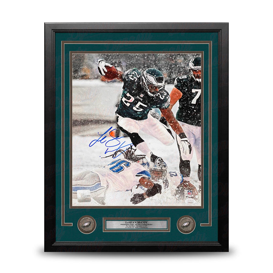 LeSean McCoy Snow Bowl Philadelphia Eagles Autographed 16