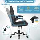Leather Office Chair Ergonomic Computer Desk Chair with Flip-up Armrests