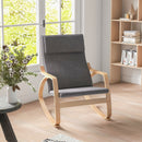 Stable Wooden Frame Leisure Rocking Chair with Removable Upholstered Cushion