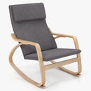 Stable Wooden Frame Leisure Rocking Chair with Removable Upholstered Cushion