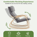 Stable Wooden Frame Leisure Rocking Chair with Removable Upholstered Cushion