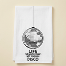 Life So Much Panic…Not Enough Disco Kitchen Towel | Funny Disco Ball Cotton Tea Towel
