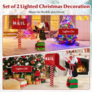 Lighted Christmas Decoration Mailbox and Penguin 3D Pre-Lit Xmas Holiday Decoration