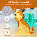 Lighted Christmas Dog with LED Lights Ground Stakes and Cable Tiers