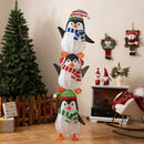 Lighted Penguins Decoration with Warm White Lights and Cute Hats
