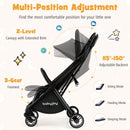 Lightweight Baby Stroller |Compact Travel Stroller for Airplane Fits Airplane Cabin & Overhead