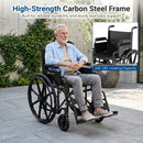 Folding Wheelchair for Adults with Swing-Away Footrest