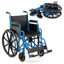 Folding Wheelchair for Adults with Swing-Away Footrest