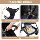 Lightweight Travel Stroller with Canopy and Storage Basket
