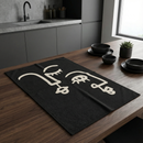 Line Art Human Faces Black Kitchen Tea Towel | 18" x 28" Cotton Dish Towel