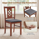 Upholstered Dining Chairs Set of 2 with Wood Frame