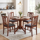 Upholstered Dining Chairs Set of 4 with Wood Frame